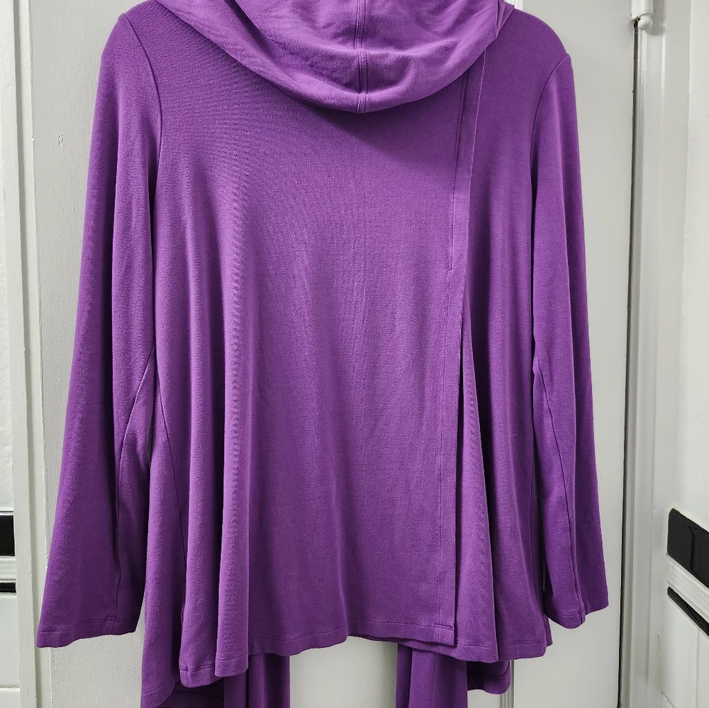 Attitudes by Renee Vibrant Purple Cardigan - Picture 4 of 5
